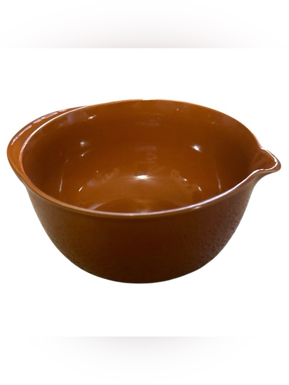 Vintage‎ Brown Mixing Bowl with Spout, Made in Japan, Japanese Stoneware